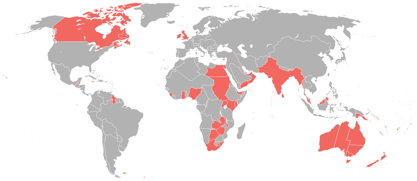 British Empire world map