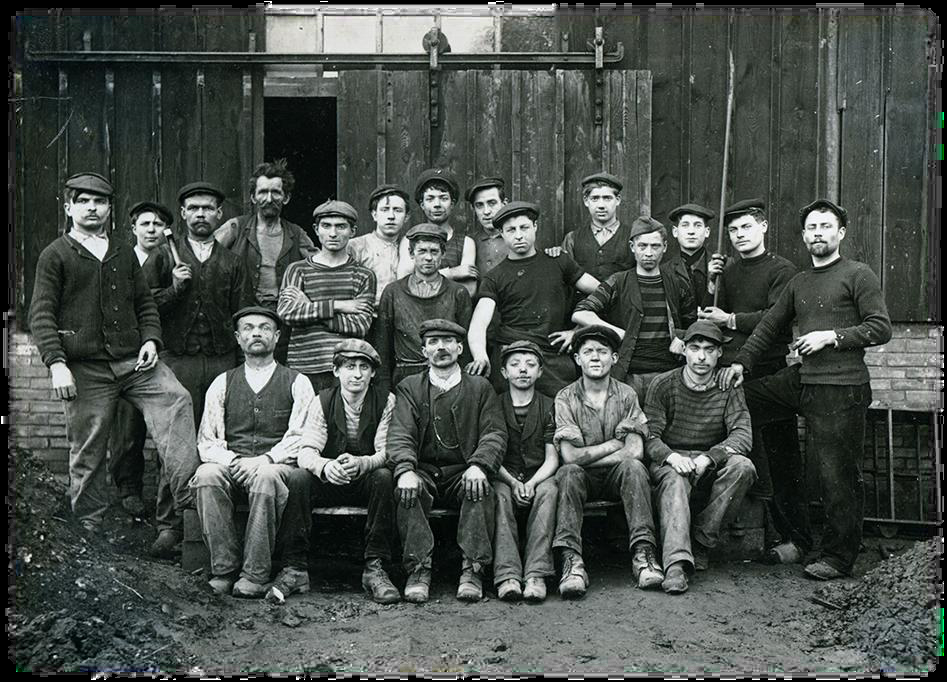 Woman at industrial loom