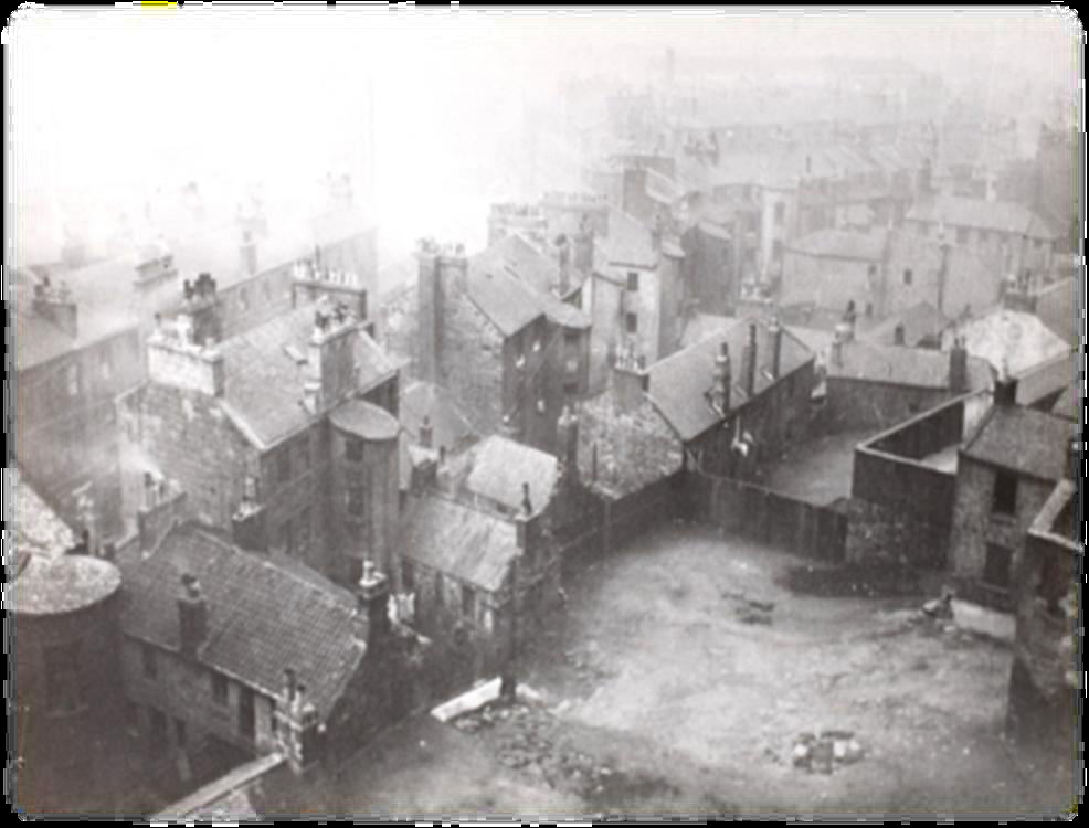 Housing cross-section showing contaminated water